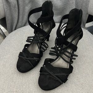 Impo Black Strappy Women's Heels